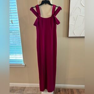 Halston Elegant Magenta Dress